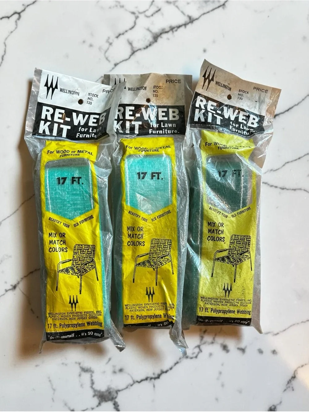 Huge Lot Re-Webbing Kits Vintage NOS Lawn Chair Strap Replacements Various Sets